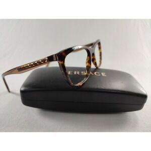 Versace MOD 3255 108 Dark Havana Butterfly Eyeglass Frames Greca Temples 54-17